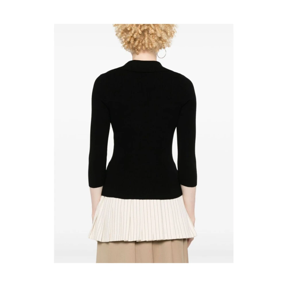 Vivienne Westwood Zwart Multicolor Gebreide Polo Sweater Black Dames