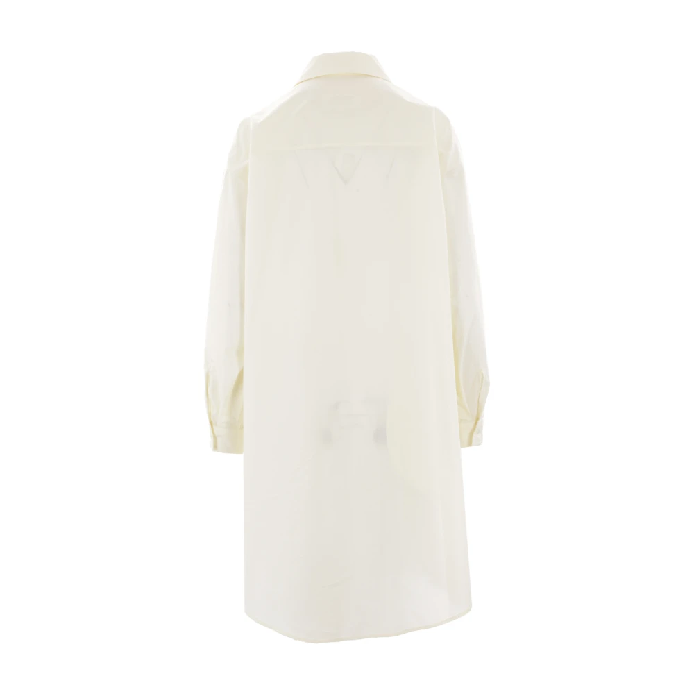 MM6 Maison Margiela Oversized Shirt Dress White Dames