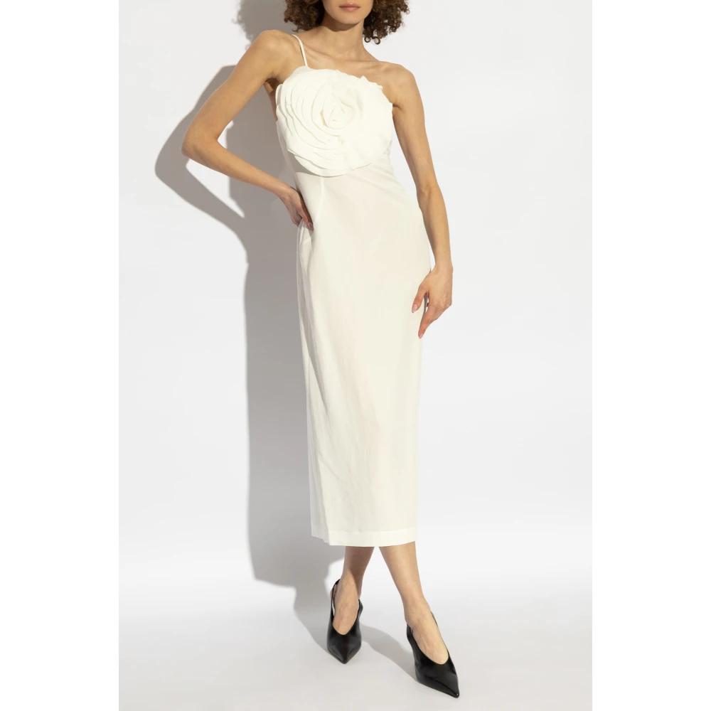 Blumarine Jurk met bloemenmotief Beige Dames