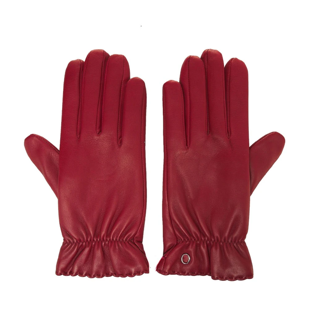 Orciani Rode Leren Handschoenen Stijlvol Accessoire Red Dames