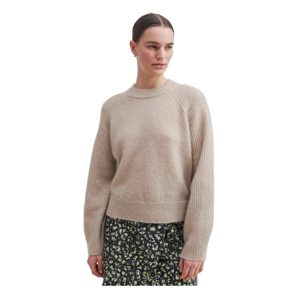 Second Female Sand Knit Sweater Brookline Second Dames Beige Dames