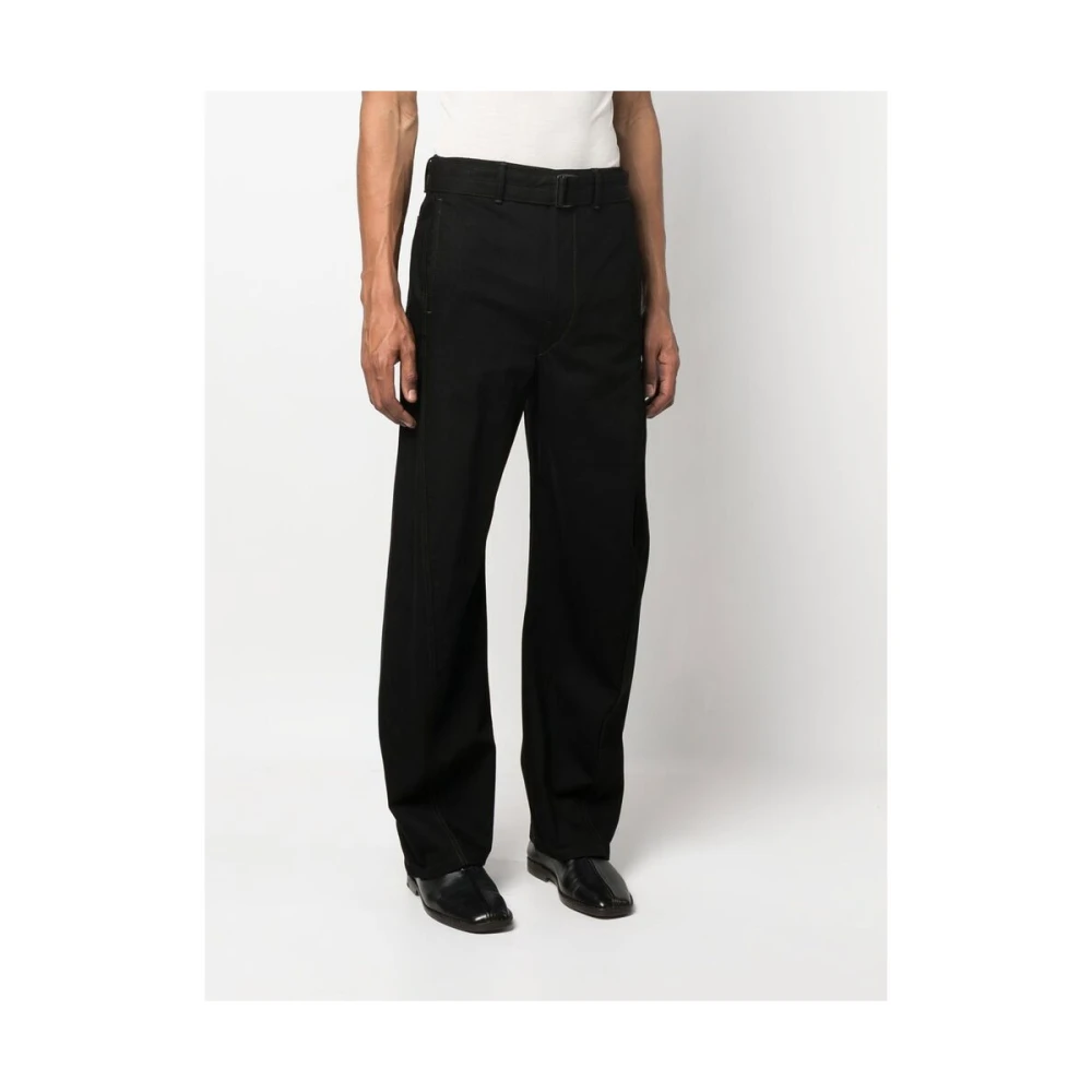 Lemaire Wide Trousers Black Dames