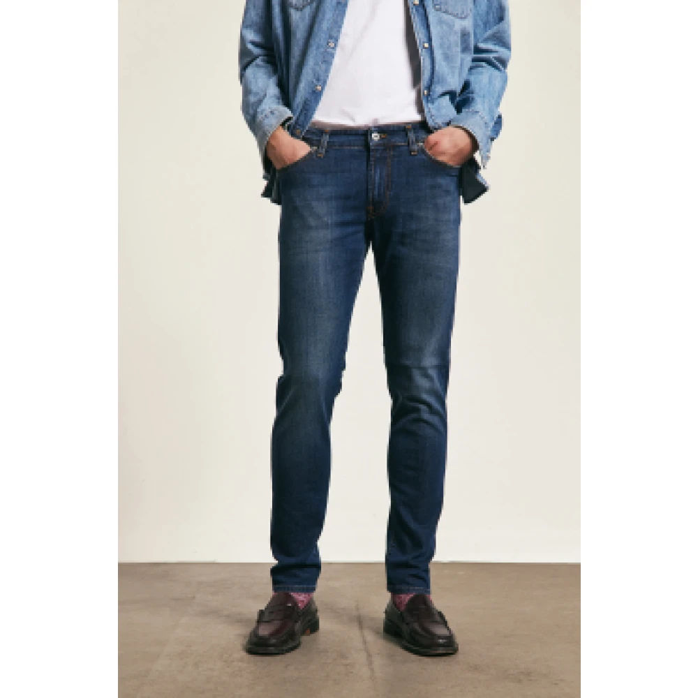 Roy Roger's Donkere Wassing Slim Fit Denim Jeans Blue Heren