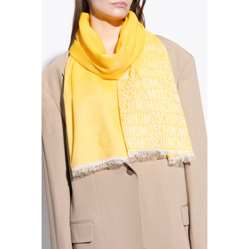 Moschino Monogram sjaal Yellow Unisex