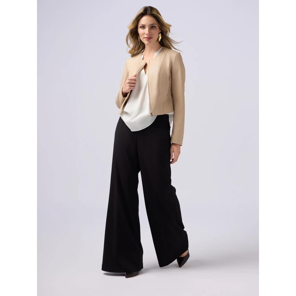 Oltre Palazzo broek in scuba stof Black Dames