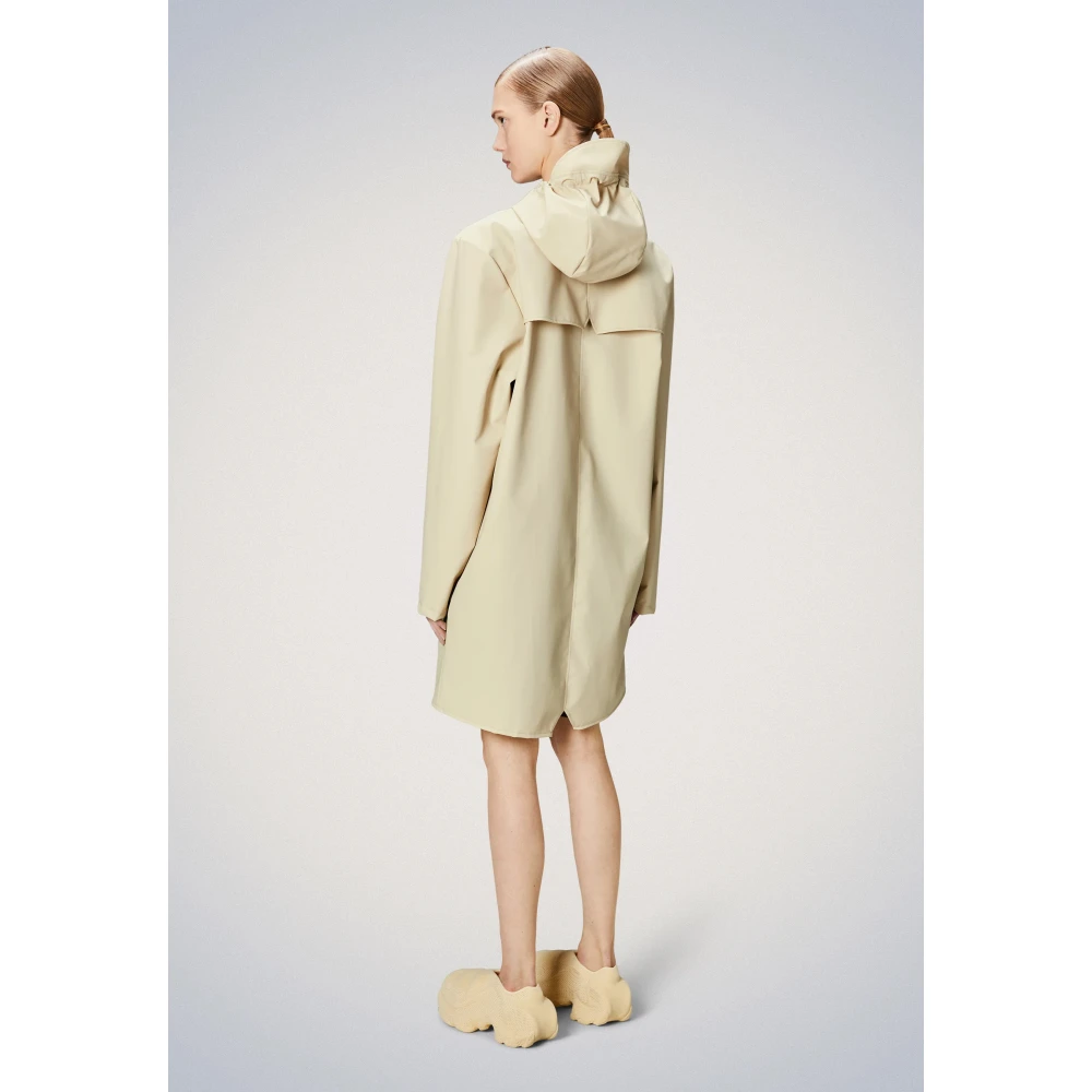 Rains Lange Jas W3 Crème Regenjas Beige Dames