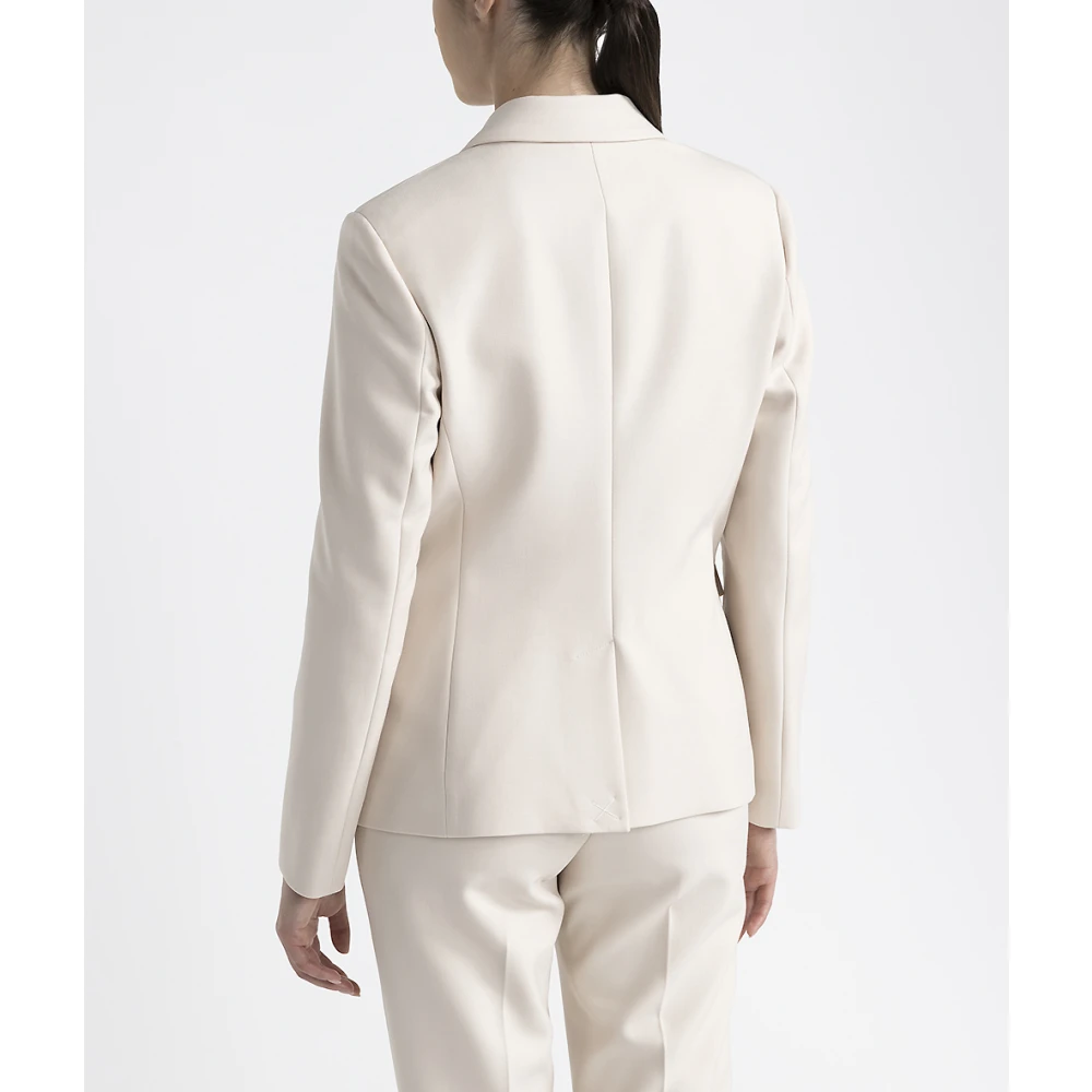 PESERICO Blazer van dubbelzijdige technische stof Beige Dames