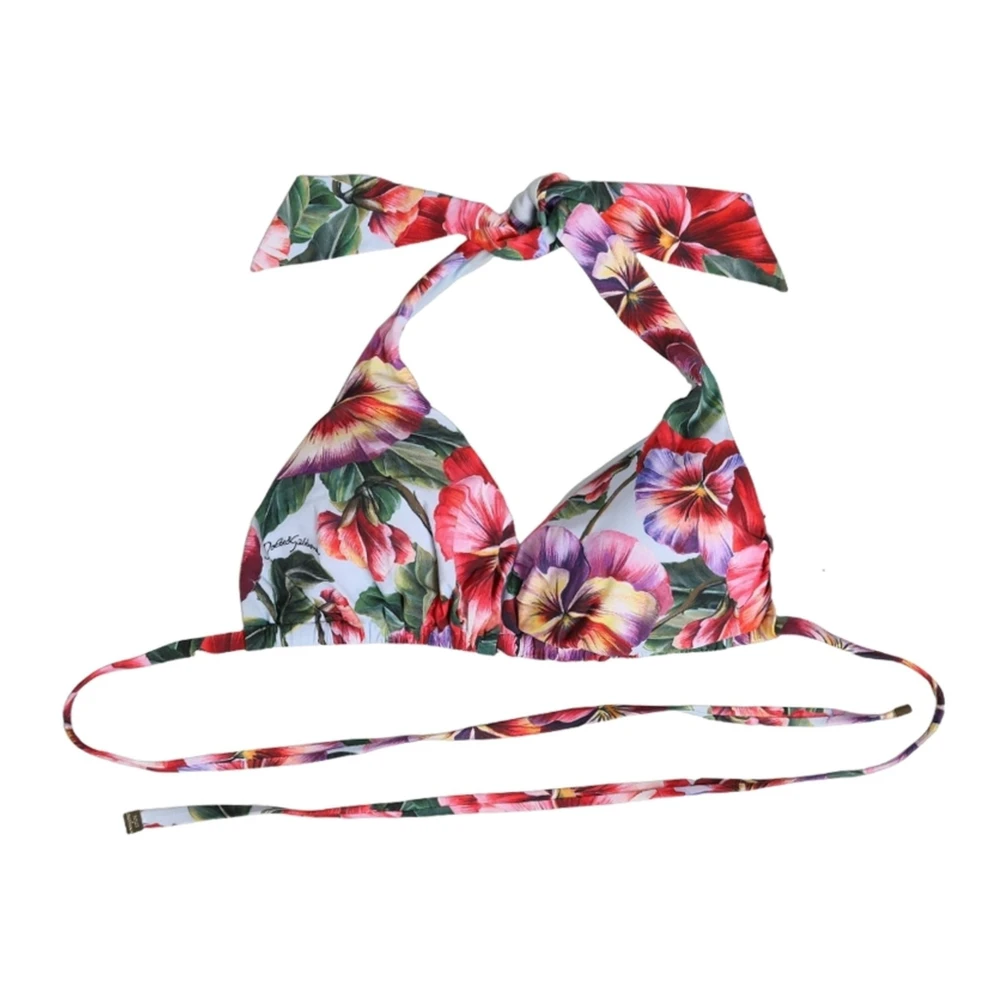 Dolce & Gabbana , Bikinis, Female, Multicolor, Xs, Triangle Bikini Top
