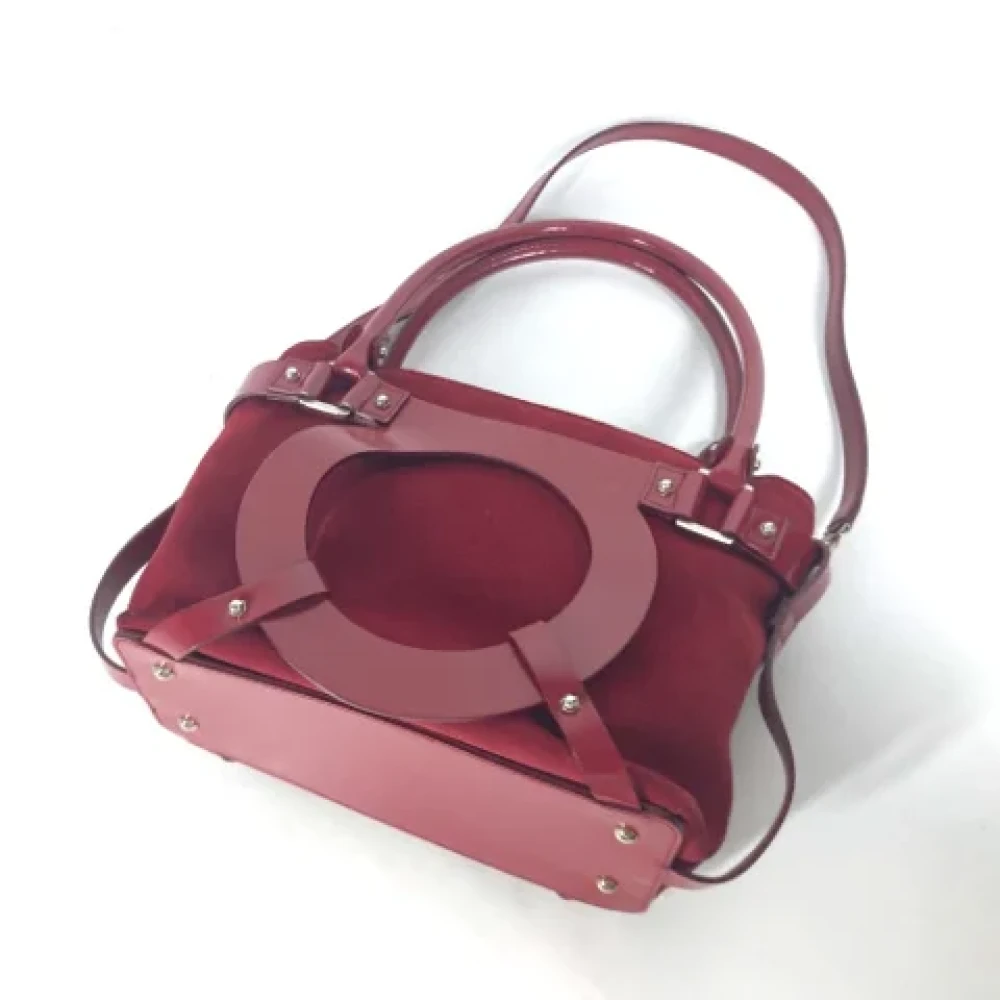 Salvatore Ferragamo Pre-owned Leather handbags Red Dames