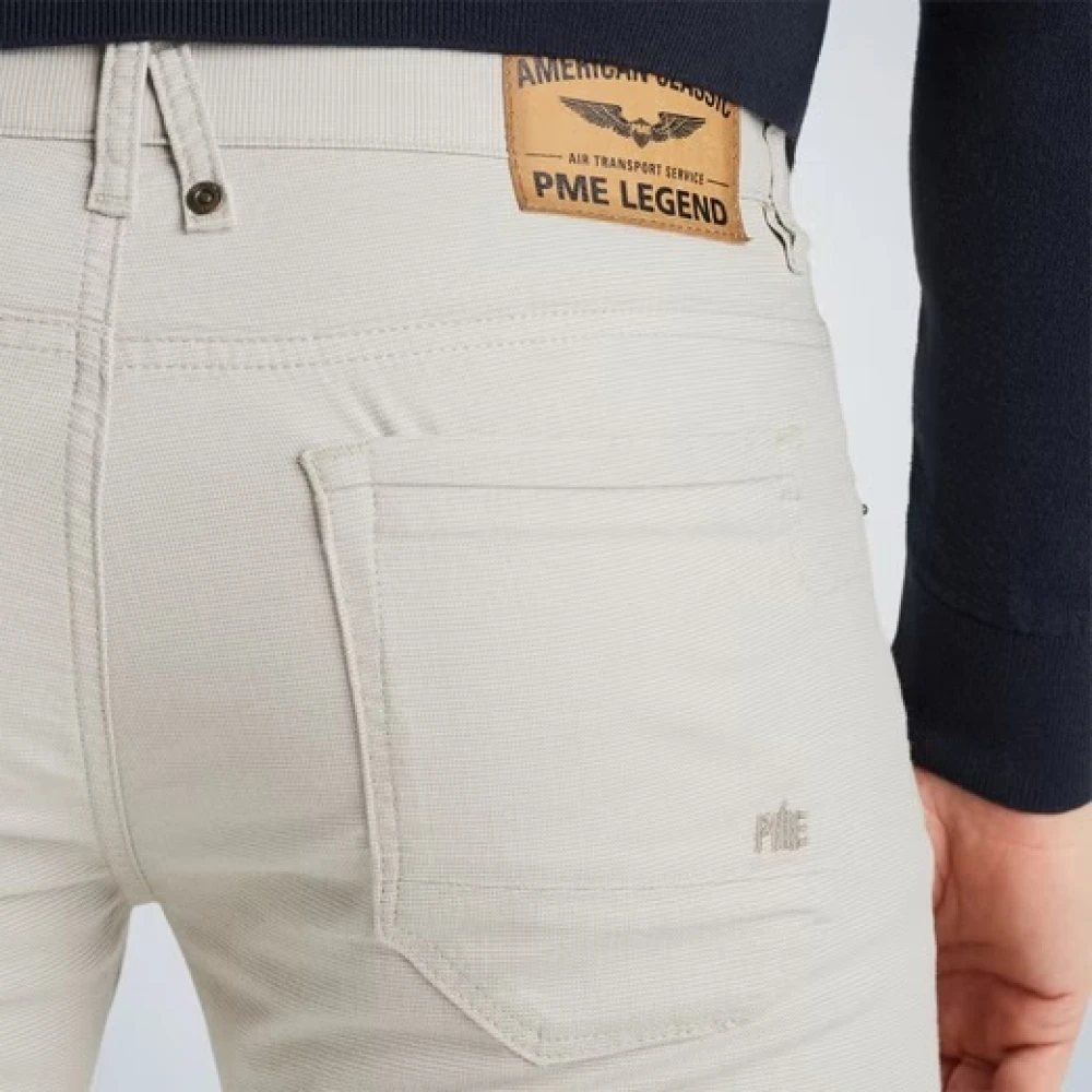 PME Legend Broek- PME Nightflight Jeans Yarn Dyed Dessin Beige Heren