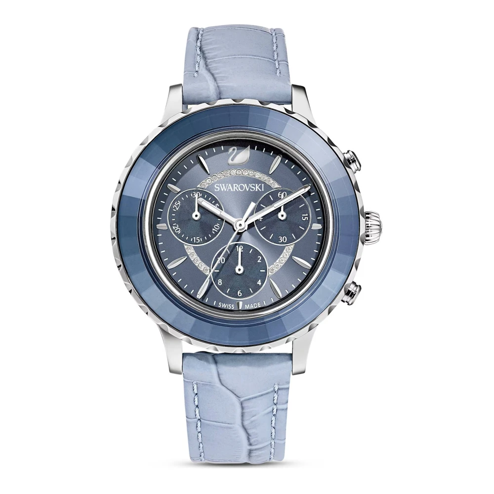 Swarovski Women's Blue Lux Chrono Leather Watch