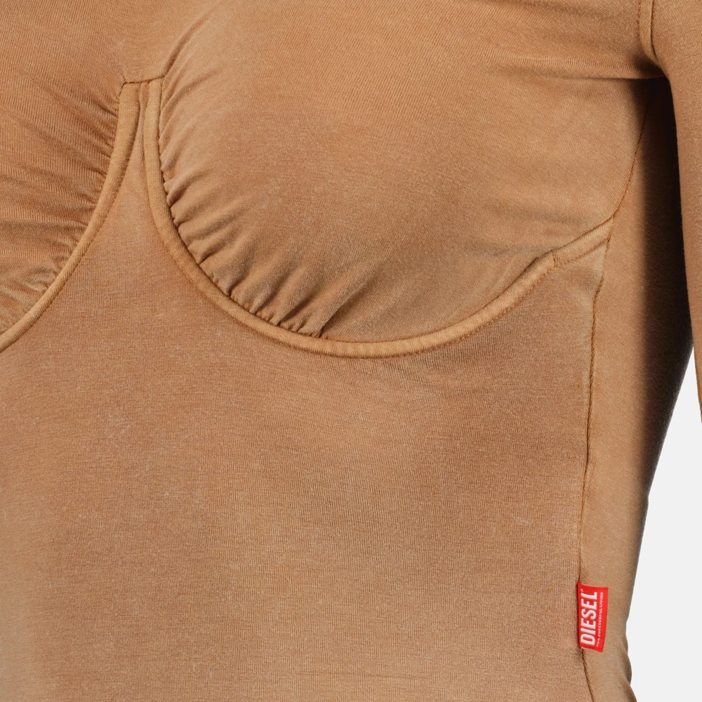 Diesel Beige T-Finne Body voor vrouwen Beige Dames