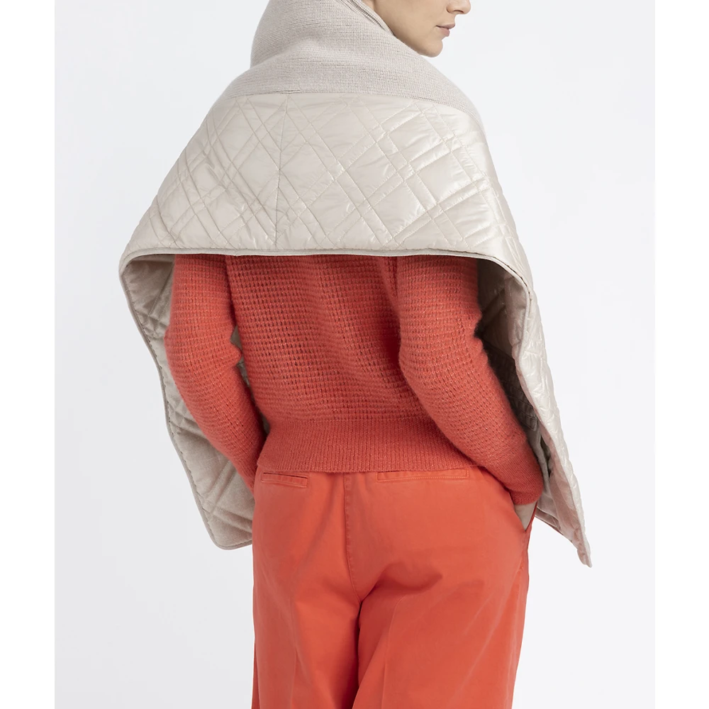 PESERICO Gelamineerde gewatteerde maxi-sjaal Beige Dames