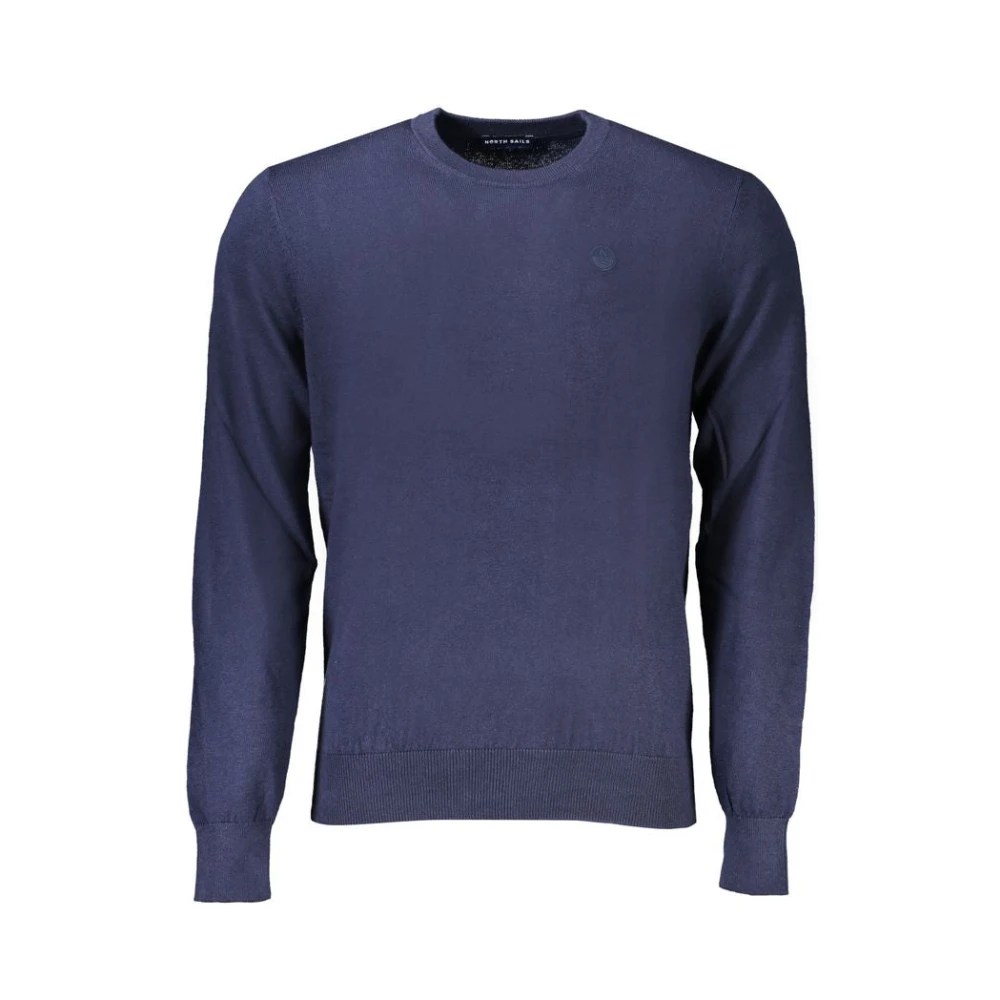 North Sails Men's Blue Round-Neck Knitwear,, Cotton Jumper Small