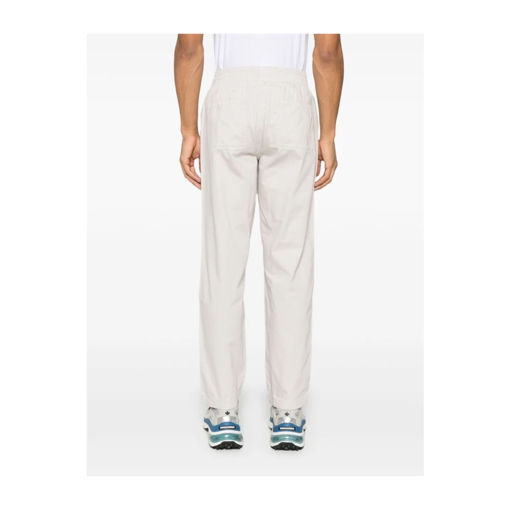 Adidas Beige Gestreepte Elastische Taillebroek Beige Heren