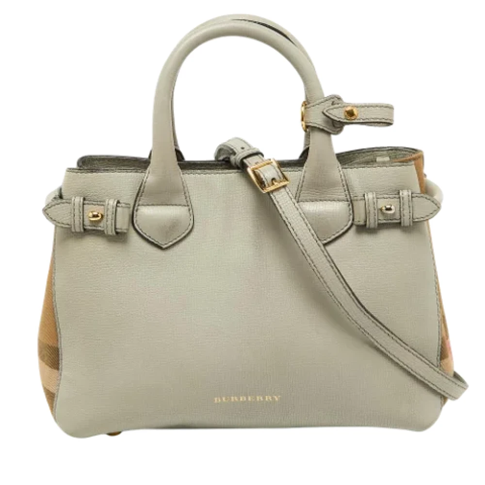 Burberry Vintage Pre-owned Leather totes Gray Dames