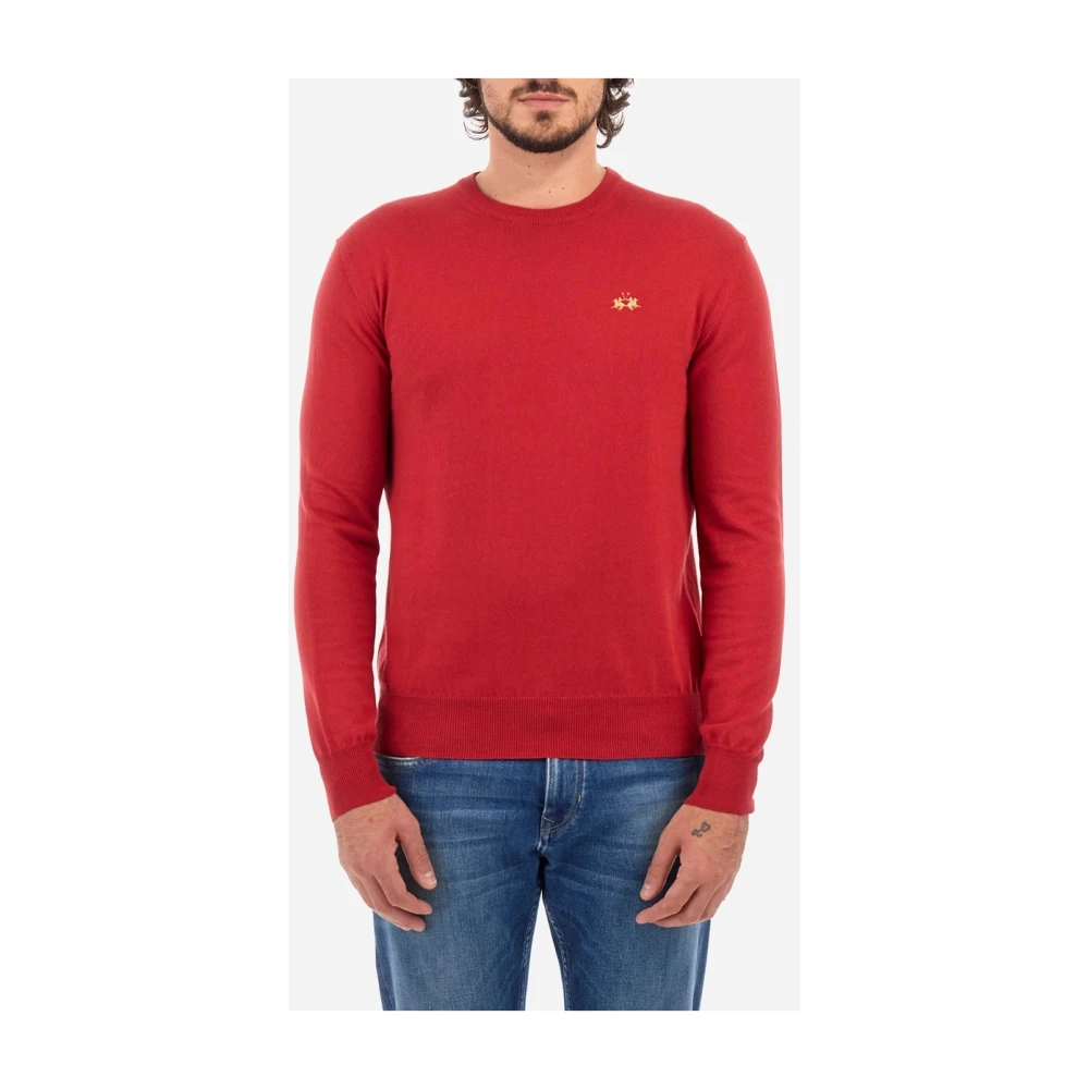 LA MARTINA Barbados Cherry Crew Neck Sweater Red Heren