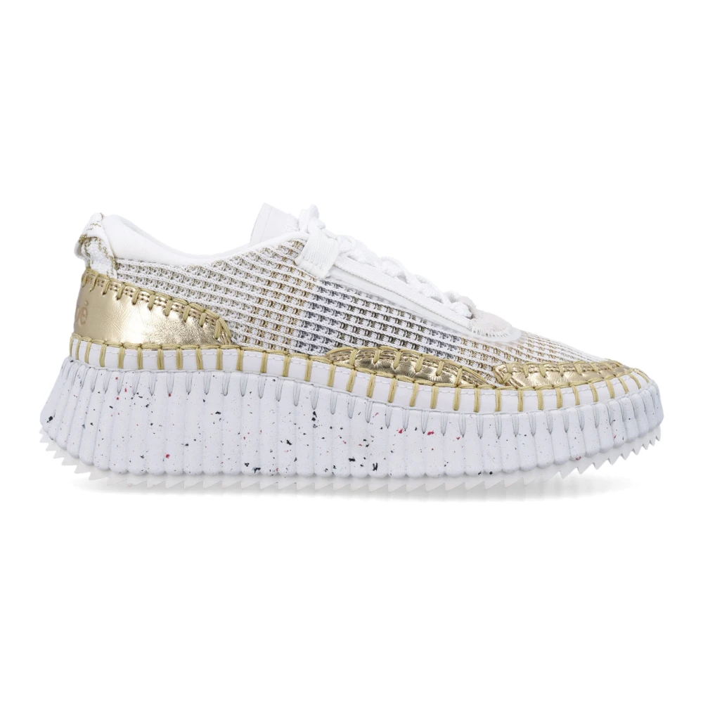 Chloé Handsydda Mesh Sneakers med Chunky Sula Multicolor, Dam