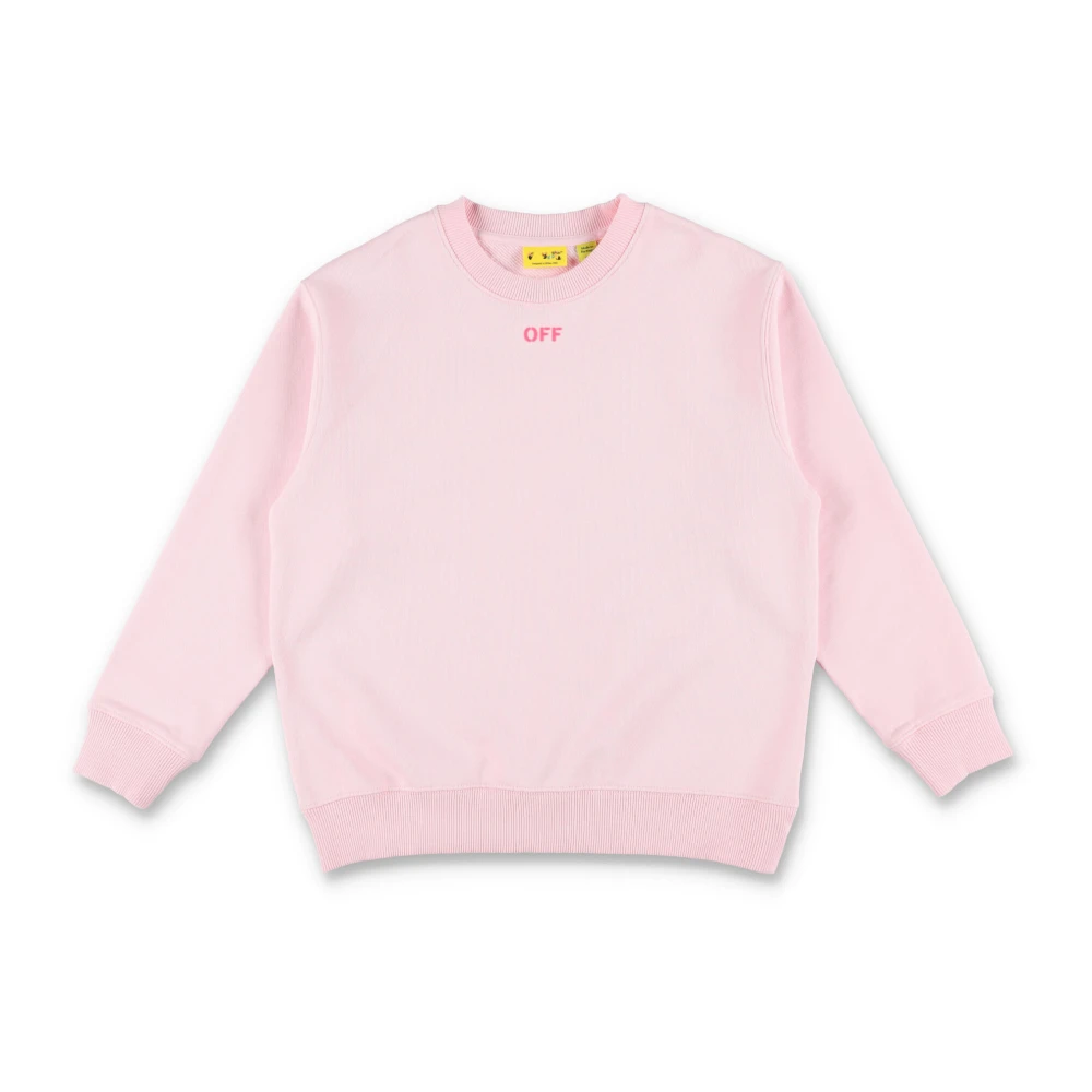 Off White Girls Pink Kids Sweatshirts, 12 Y, Diag Print Sweatshirt