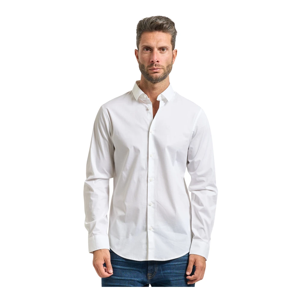 Armani Exchange Hombre Blanco Camisas, Talla: L