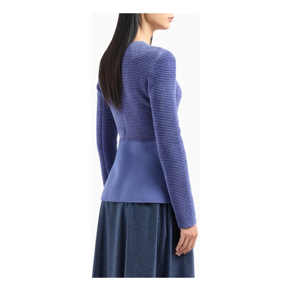 Emporio Armani Stijlvolle jassen met voorste knopen Blue Dames
