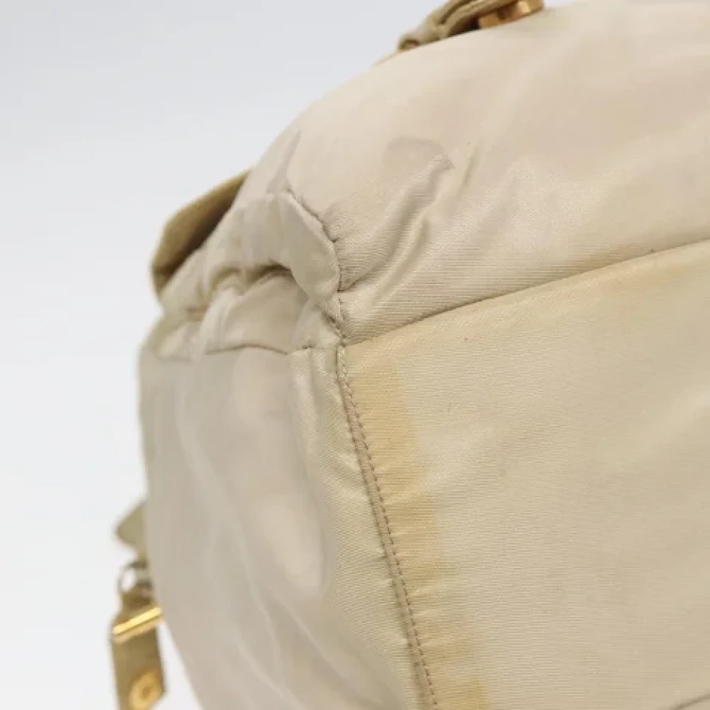 Prada Vintage Pre-owned Fabric prada-bags Beige Dames