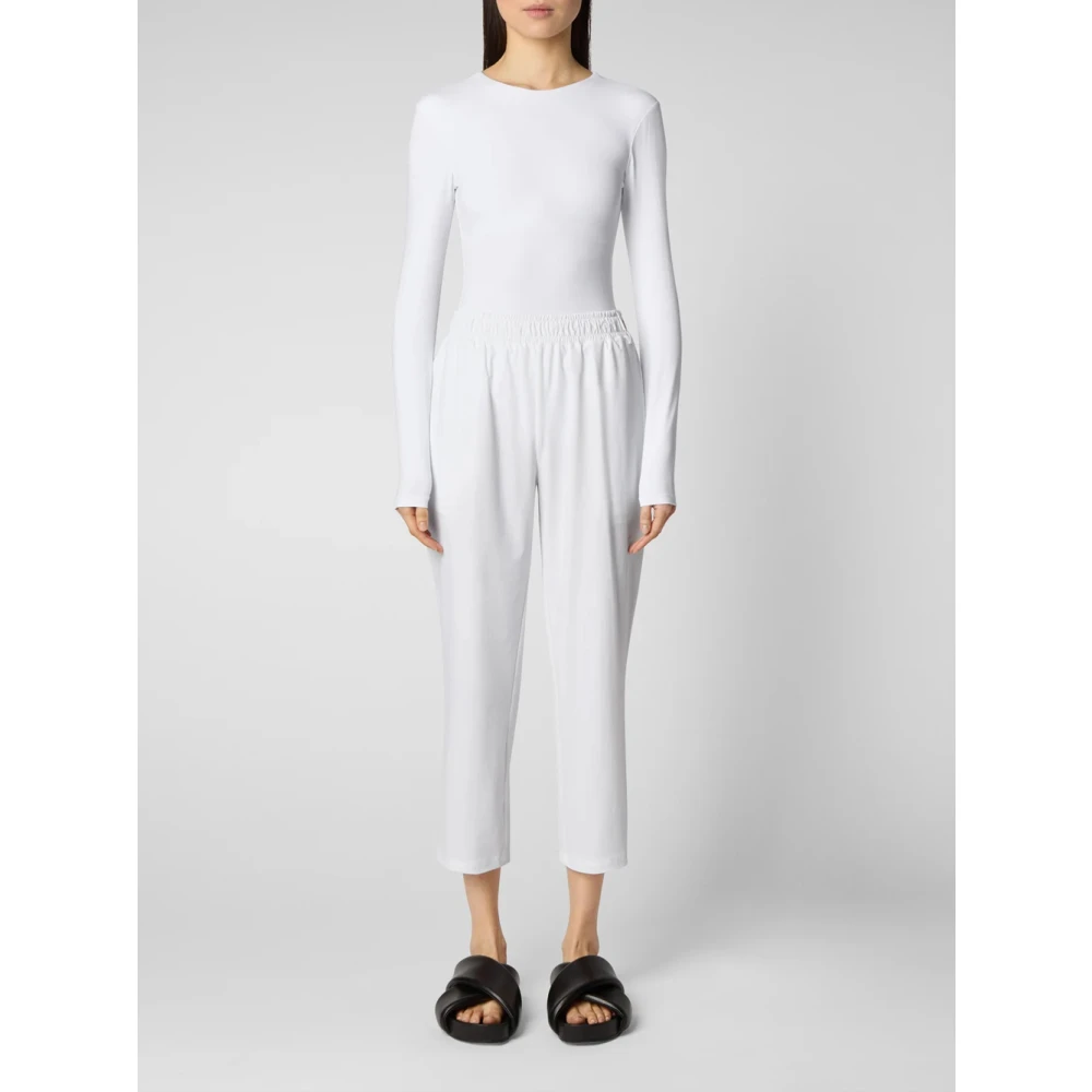Save The Duck Cropped Trousers White Dames