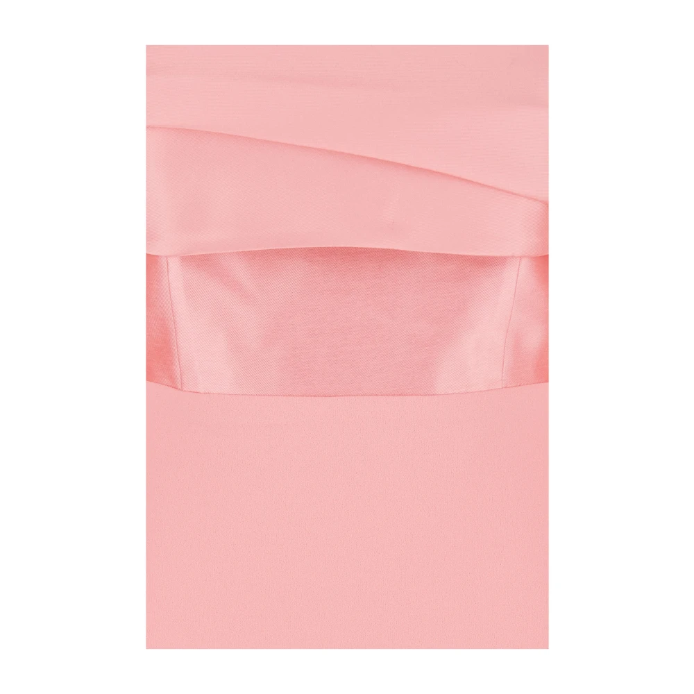 Solace London Roze Off-Shoulder Lange Jurk met Geplooide Details Pink Dames