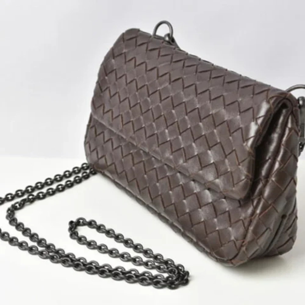 Bottega Veneta Vintage Pre-owned Leather handbags Brown Dames