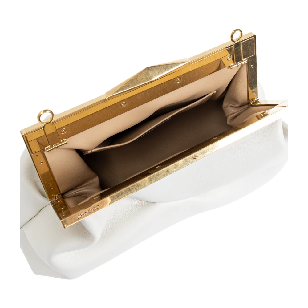 Jimmy Choo Leren clutch Diamant Beige Dames