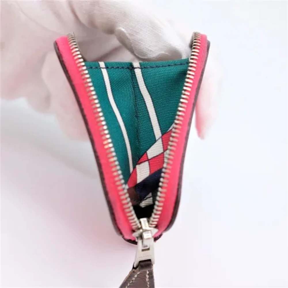 Hermès Vintage Pre-owned Canvas wallets Red Dames