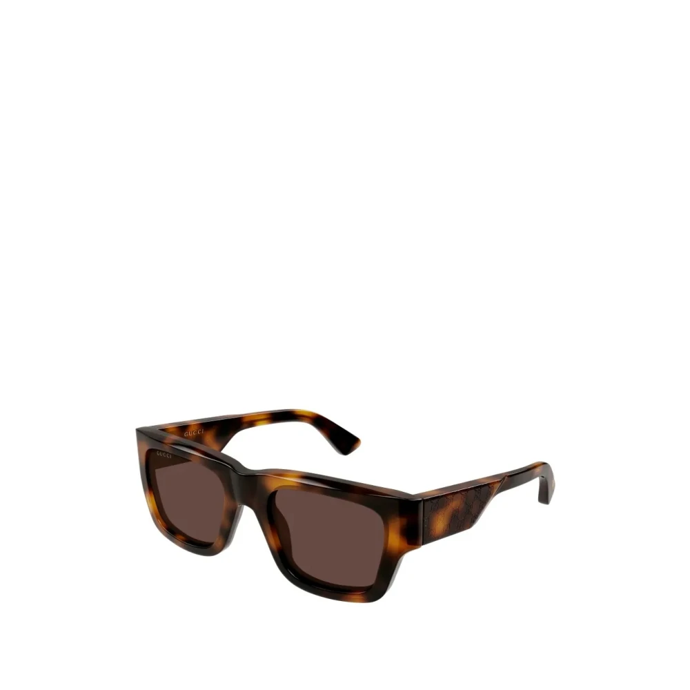 Gucci Men's Brown Sunglasses, 52 Mm, Rectangular Frame Sunglasses