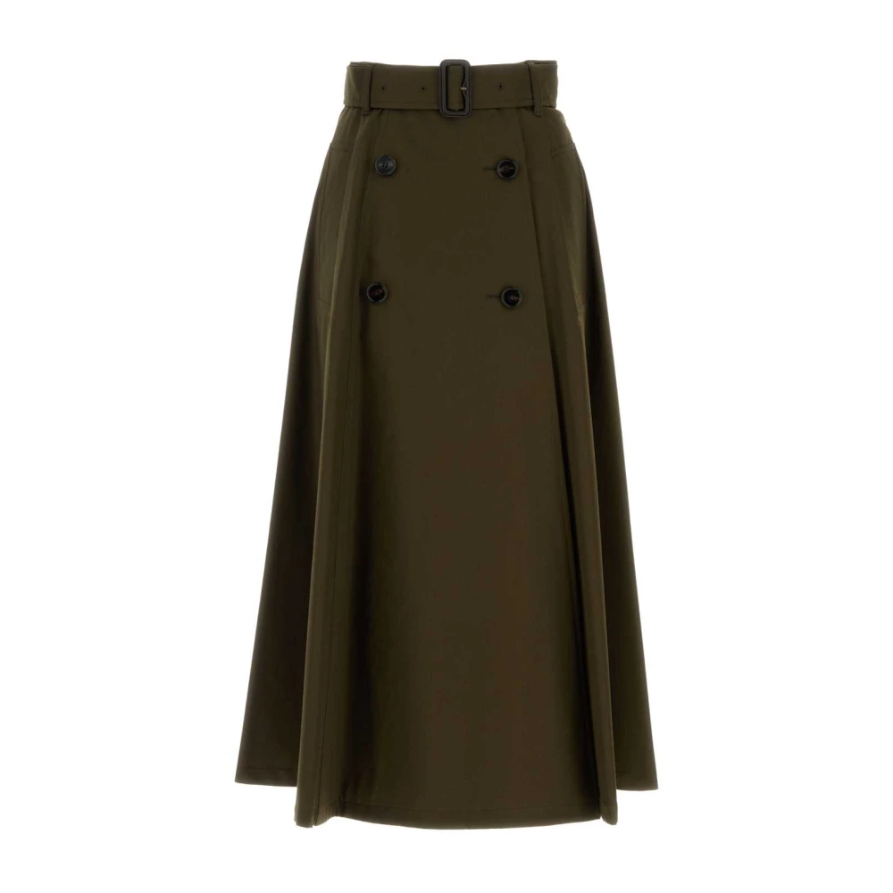 Burberry Women's Green Maxi Skirt - Maxi Skirts - 3XS - Skirts
