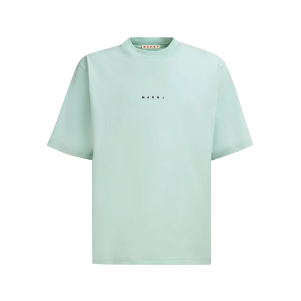 Marni Logo T-shirt Green Heren