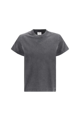 t-shirt-en-coton-monochrome-avec-logo