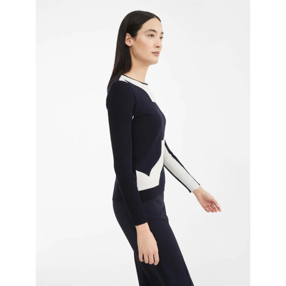 Max Mara Gebreide Top Blue Dames