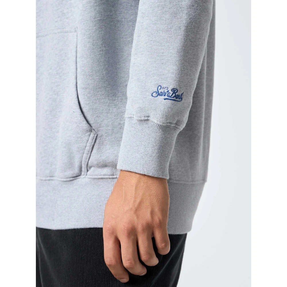 MC2 Saint Barth Grijze Tribeca Holiday Edition Logo Sweatshirt Gray Heren