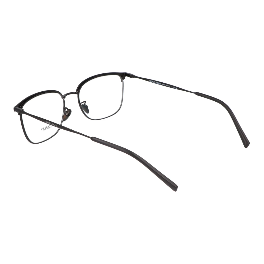 Armani Rechthoekige stalen montuurbril Black Unisex