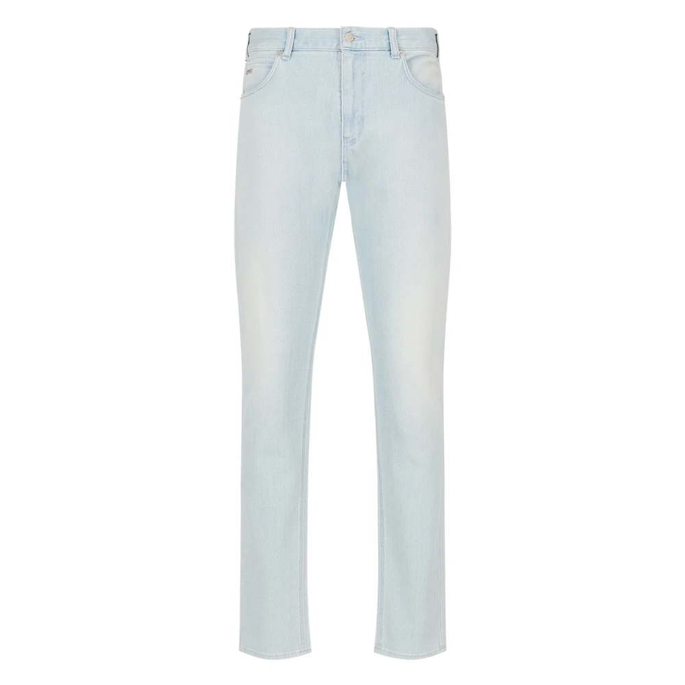 Emporio Armani J16 Jeans Katoen Elastaan 5 Zakken Blue Heren