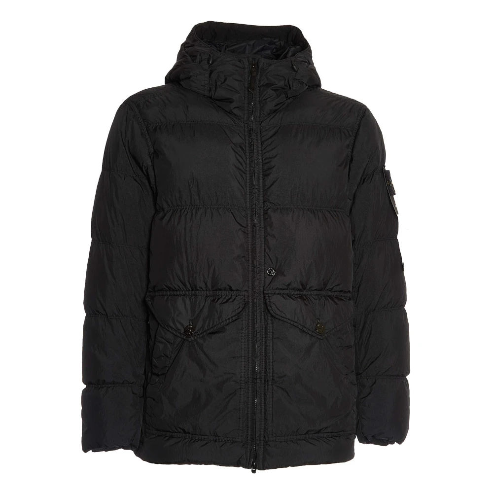Stone Island Urban Puffer Jas Nero Aw24 Black Heren