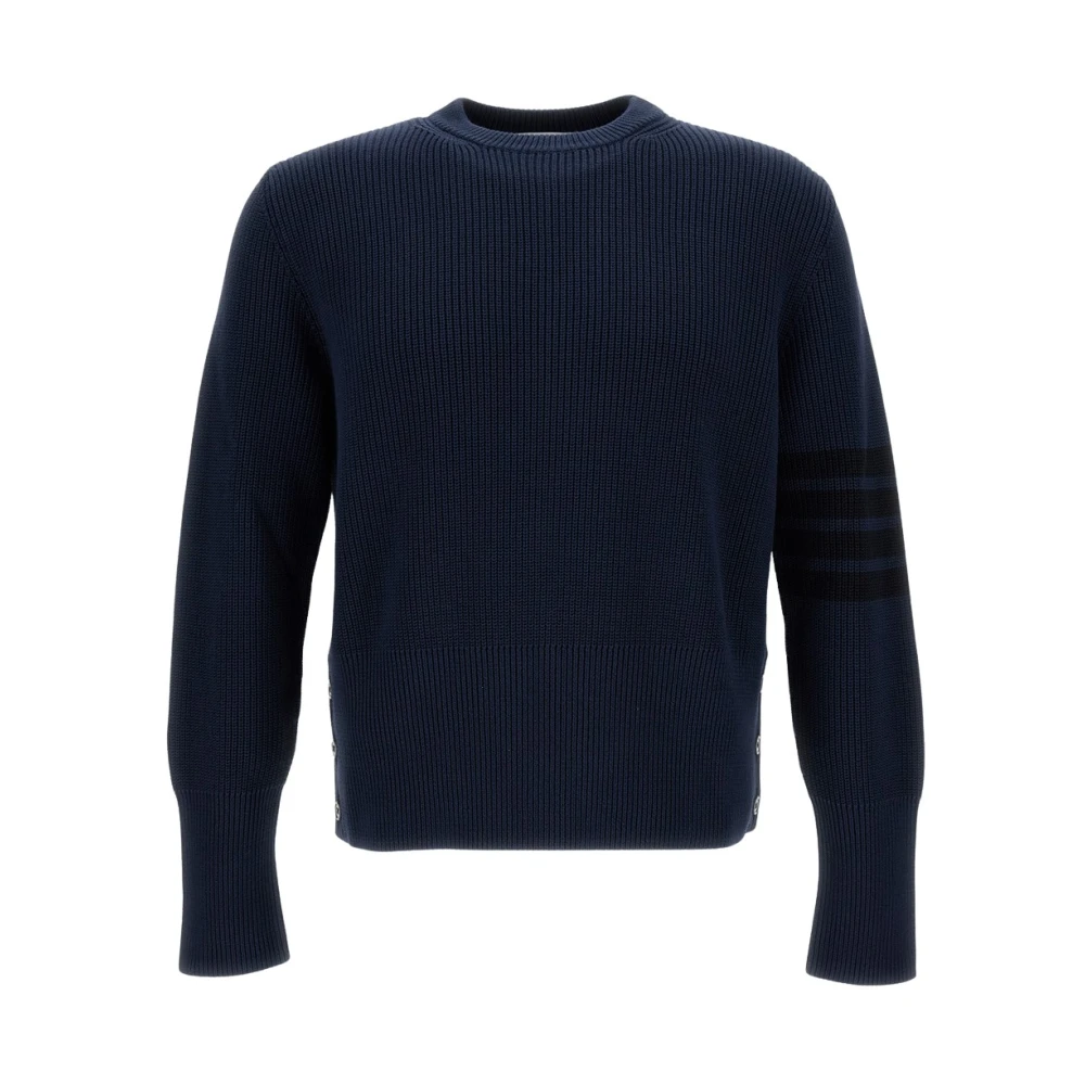 Thom Browne Blå Round-Neck Knitwear