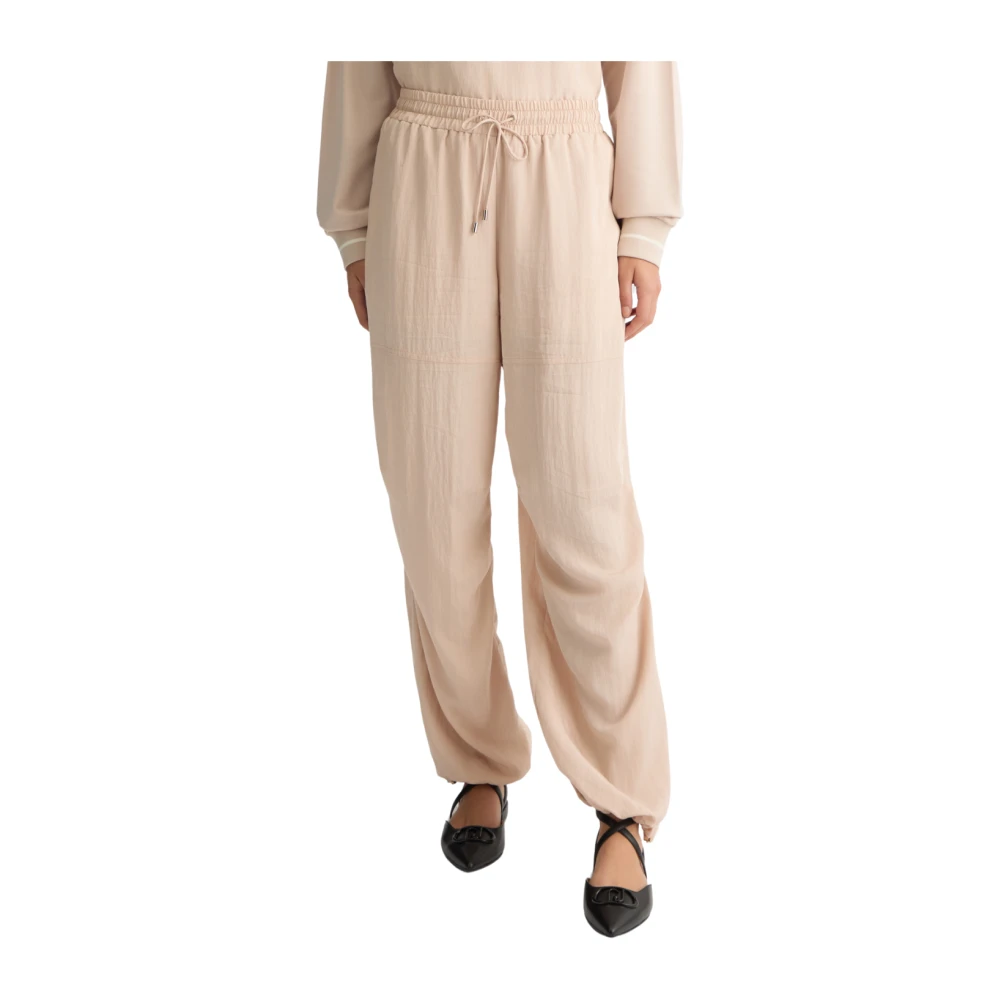 Liu Jo Moderne enkel-lengte sweatpants met decoratieve details Beige Dames
