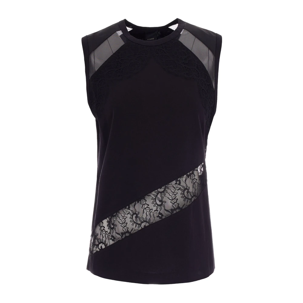 Pinko Women's Black Sleeveless Tops, S, Sleeveless Tops