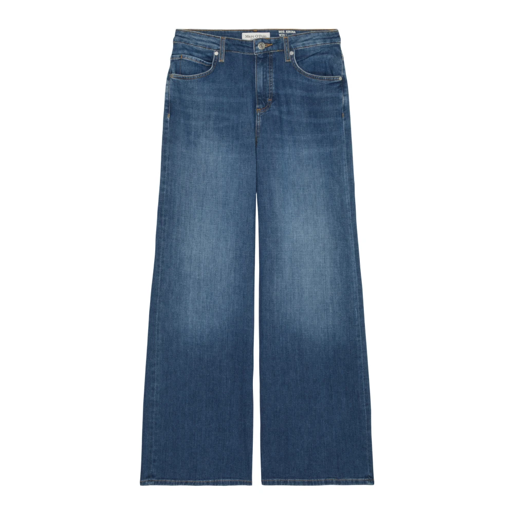 Marc O'Polo Wijd uitlopende hoge taille jeans Blue Dames