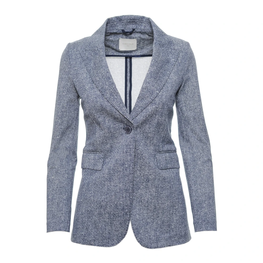 Circolo 1901 Women's Blue Blazers, S, Single-Breasted Blazer