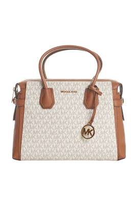 Mercer Medium Signature Logotyp och Läderbältad Satchel