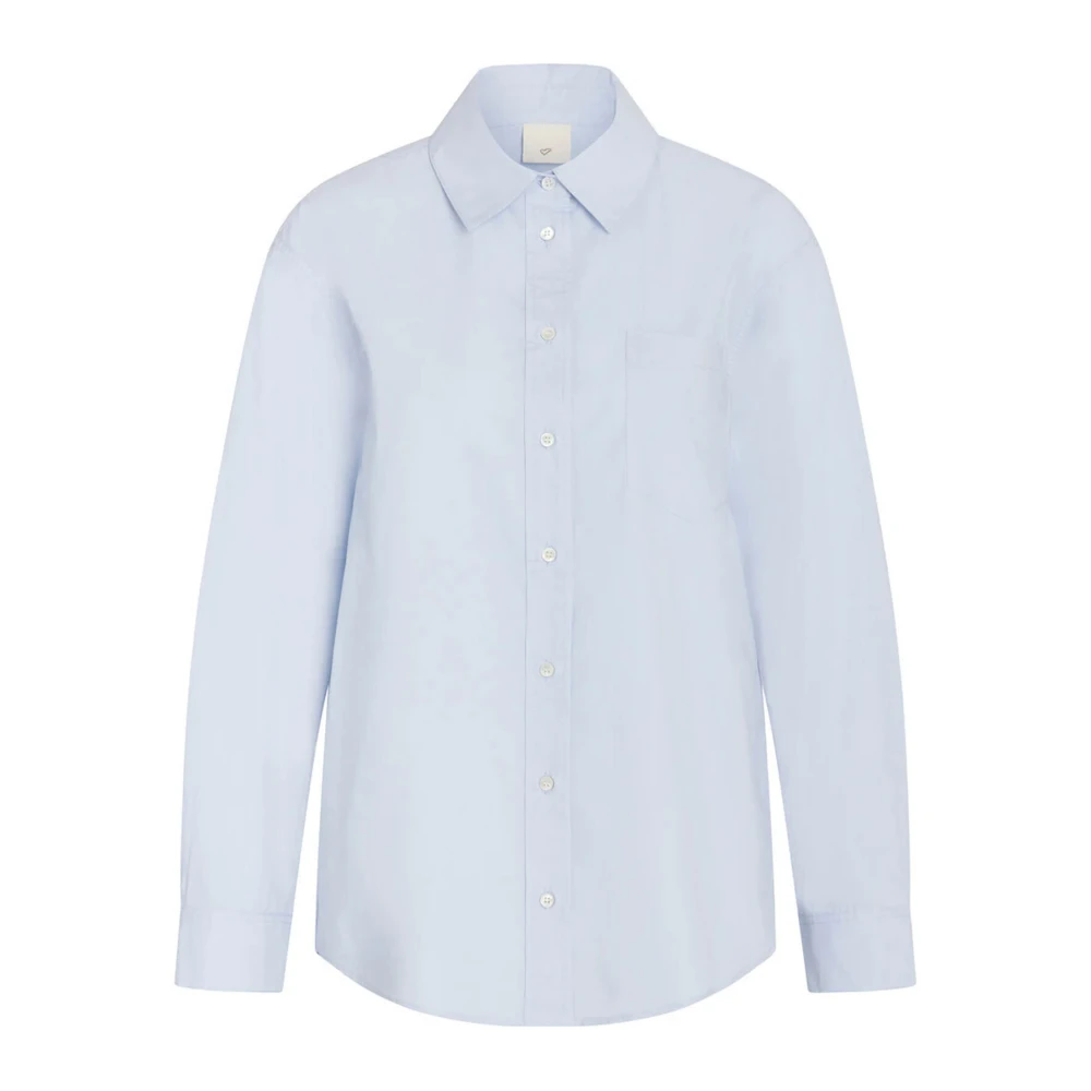 Heartmade Klassieke Katoenen Overhemd Lichtblauw Blue Dames