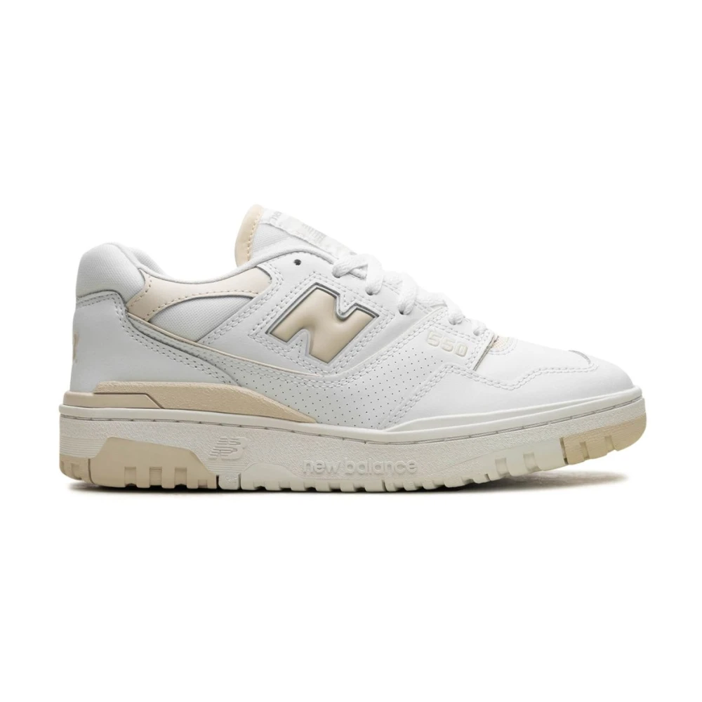 New Balance Women's White Sneakers,, 550 Trainers With Mesh Panels Size 6 Uk
