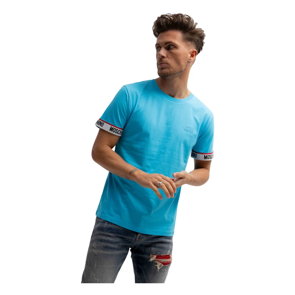Moschino Basis Blauw Heren T-Shirt Blue Heren