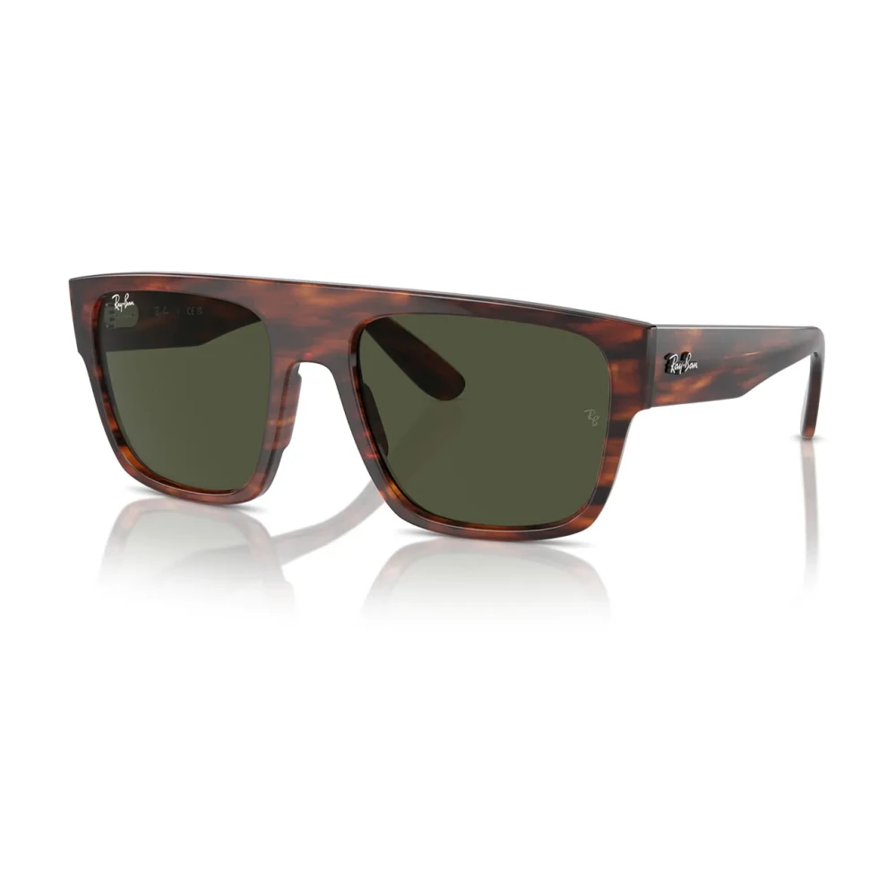 Ray-Ban Unisex Green Classic Square Sunglasses With Lenses